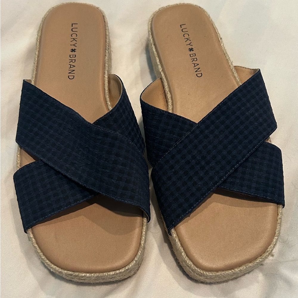 Brand New Navy Lucky Sandals